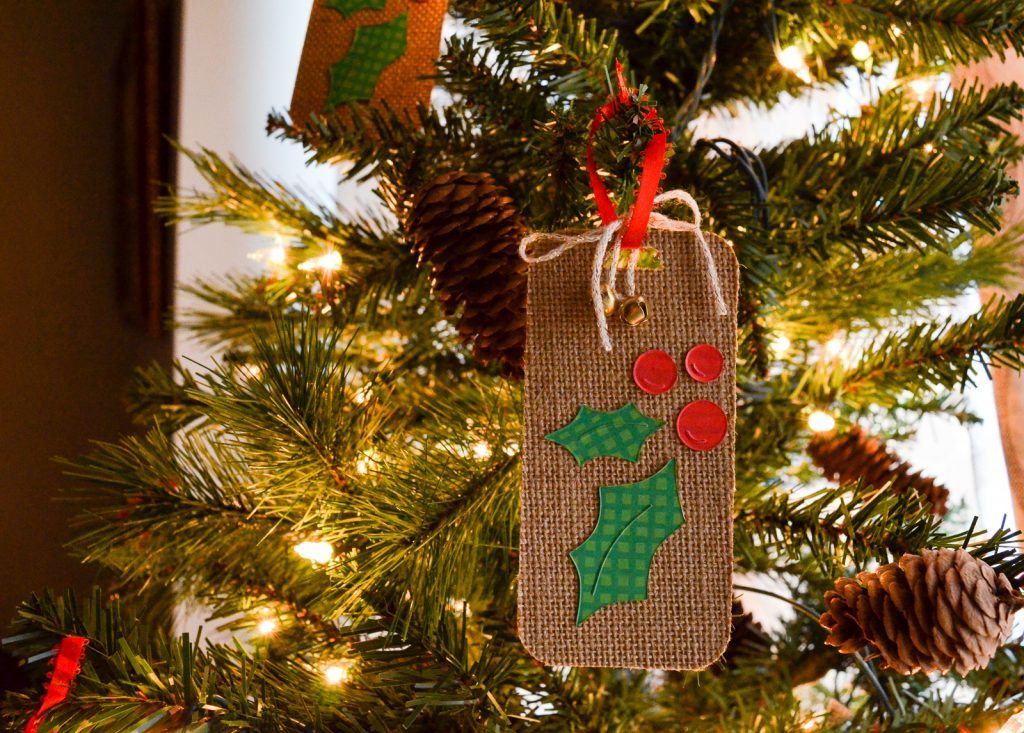 Burlap and Holly Gift Tags