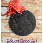 Recycled Denim Pocket Hoop Art