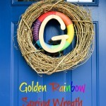 Golden Rainbow Spring Wreath