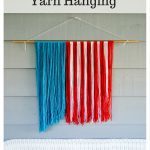 Red, White, and Blue Yarn Hanging