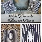 Witch Silhouette Halloween Pillow