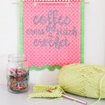 Coffee Cross Stitch and Crochet Banner