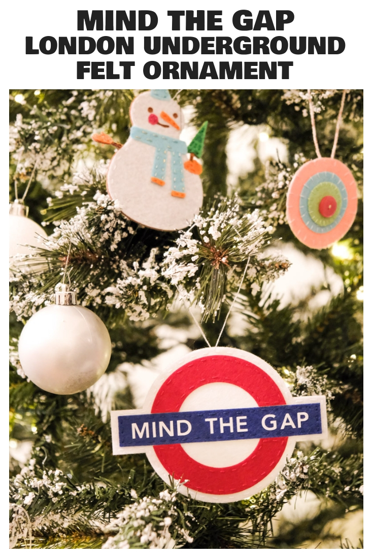 Mind the Gap London Underground Felt Ornament