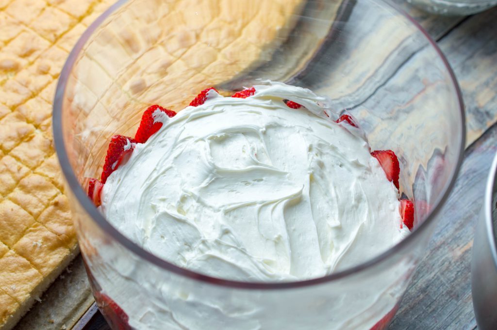 Red, White, and Blue Cheesecake Trifle