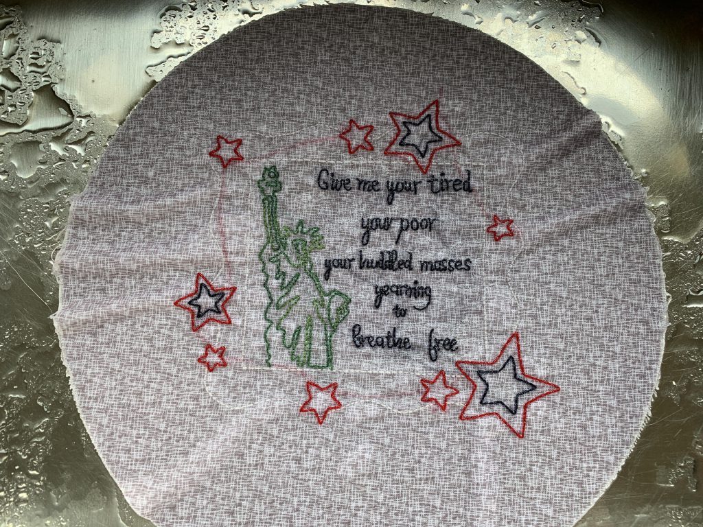 Statue of Liberty Embroidery Hoop