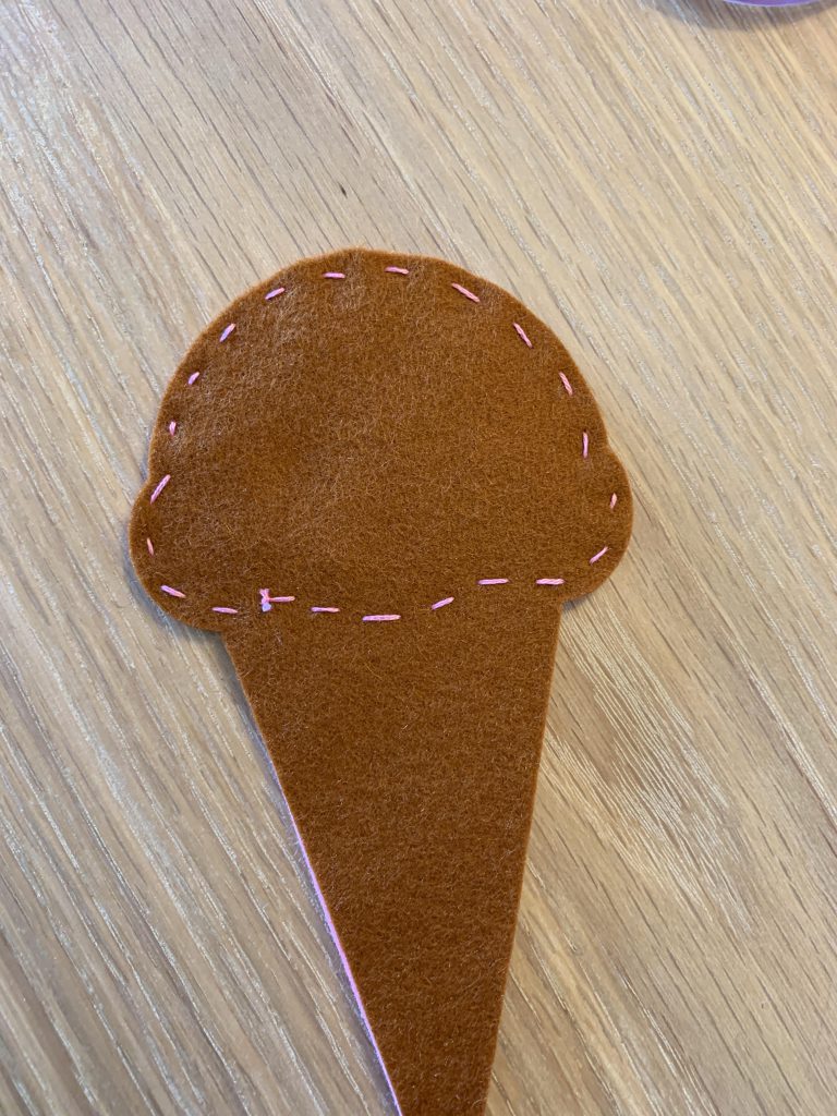 Felt Ice Cream Cone Scissors Pouch